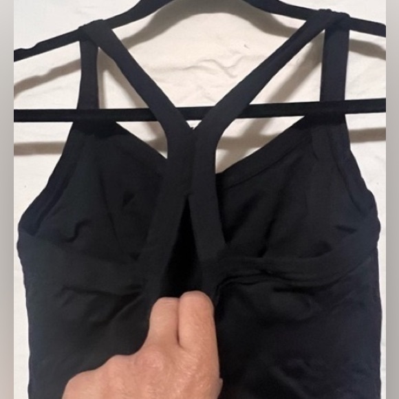 Zella Fitted Black Ruched Sleeveless Tank Top Activewear Yoga Running Workout - Picture 5 of 6